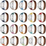 Afslanken Loop Magnetische vervanging horlogeband voor Apple Watch Series 7 41mm / 6 & SE & 5 & 4 40mm / 3 & 2 & 1 38mm (gras groen)