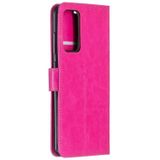 For Motorola Moto G50 Crazy Horse Texture Horizontal Flip Leather Case with Holder & Card Slots & Wallet & Photo Frame(Pink)