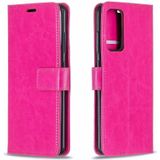 For Motorola Moto G50 Crazy Horse Texture Horizontal Flip Leather Case with Holder & Card Slots & Wallet & Photo Frame(Pink)
