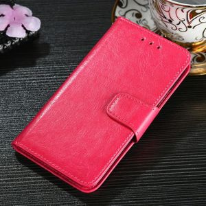 For Nokia C3 Crystal Texture Horizontal Flip Leather Case with Holder & Card Slots & Wallet(Rose Red)