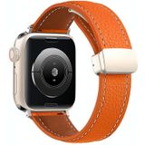 Vouwgesp lederen horlogeband voor Apple Watch Ultra 49 mm / serie 8 & 7 45 mm / SE 2 & 6 & SE & 5 & 4 44 mm / 3 & 2 & 1 42 mm