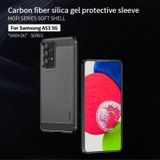 Voor Samsung Galaxy A53 5G MOFI Gentless Brushed Carbon Fiber Soft TPU Case