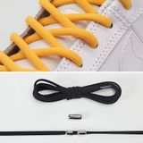 10 Pairs Elastic Elastic Metal Buckle without Tying Shoelaces (Black)