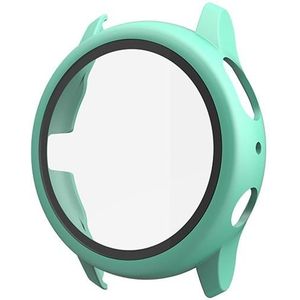 For Samsung Galaxy Watch Active 2 40mm PC Protective Case with Tempered Glass Film(Mint Green)