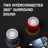 EWA A1 Portable TWS Bluetooth Wireless Speaker IPX5 Waterproof Support TF Card(Red)