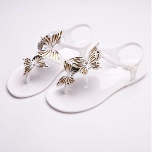 Peep toe Jelly Butterfly Flip Flops zomer  schoenmaat: 35 (wit)