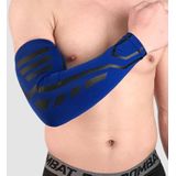 A Pair Sports Wrist Guard Arm Sleeve Outdoor Basketball Badminton Fitness Running Sports Protective Gear  Specification:  M (Blue)