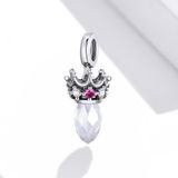 S925 Sterling Silver Ornate Crown Pendant DIY Bracelet Necklace Accessories