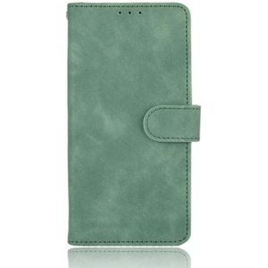 For Motorola Moto E(2020) Solid Color Skin Feel Magnetic Buckle Horizontal Flip Calf Texture PU Leather Case with Holder & Card Slots & Wallet(Green)