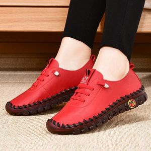 Side-stitched Tendon Soft Sole Shoe Outdoor Comfortabele en ademende lederen schoenen  maat: 35