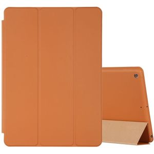 Horizontal Flip Smart Leather Case with Three-folding Holder(Brown)