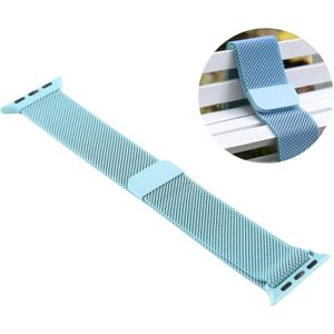 For Apple Watch Series 5 & 4 40mm / 3 & 2 & 1 38mm Color-changing Magnetic Nylon Watch Strap (Baby Blue)
