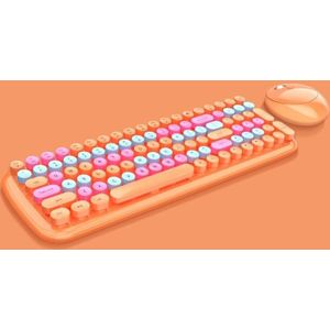 MOFII CANDY XR Kleur Draadloos toetsenbord en muis Set (Vital Orange)