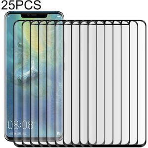 25 PCS 0.3mm 9H Surface Hardness 3D Curved Edge Full Screen Tempered Glass Film for Huawei Mate 20 Pro