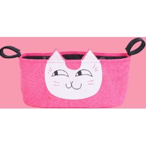 Stroller Bag Storage Bag Large Space Baby Stroller Hook Storage Bag  Style:Pink kitten