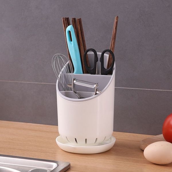 1pc Light Luxury Chopsticks Cage Creative And Simple Multi-function Plastic  Storage Tube For Kitchen Knives, Forks, Spoons And Drainage
