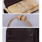 Ladies Snake Sequins Print Wrist Bag Multifunctional Chain One-Shoulder Diagonal Wallet(Black)