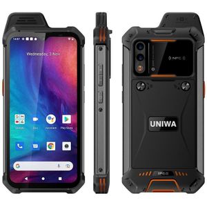 UNIWA W888 HD+ robuuste telefoon  4GB+64GB  6 3 inch Android 11 Mediatek MT6765 Helio P35 Octa Core tot 2 3GHz  NFC  OTG  netwerk: 4G (zwart oranje)