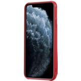 Voor iPhone 11 Pro Max verticaal Flip Wallet schokbestendig terug cover beschermhoes met houder & kaartsleuven & Lanyard & Foto's frames (rood)