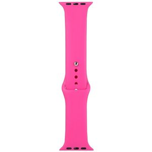 For Apple Watch Series 5 & 4 40mm / 3 & 2 & 1 38mm Silicone Watch Replacement Strap  Long Section (Men)(Barbie Pink)