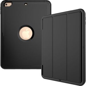For iPad 9.7 (2018) & iPad 9.7 (2017) 3-fold Magnetic Protective Case with Smart Cover Auto-sleep & Awake Function(Black)
