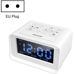 LED digitale slaapkamer wekker met USB opladen poort klok radio temperatuur elektronische platformklok  specificatie: EU-plug
