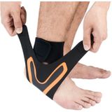 2 PCS Sports Compression Anti-Sprain Ankle Guard Outdoor Basketball Football Climbing Protective Gear  Specification: M  Right Foot (Black Orange)