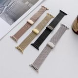 V-vormige gesp rechte stalen vervanging riem horlogeband voor Apple Watch Series 7 45 mm / 6 & SE & 5 & 4 44mm / 3 & 2 & 1 42mm