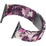 Simple Fashion Resin Watch Strap for Apple Watch Series 5 & 4 44mm & Series 3 & 2 & 1 42mm(Purple)