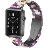 Simple Fashion Resin Watch Strap for Apple Watch Series 5 & 4 44mm & Series 3 & 2 & 1 42mm(Purple)