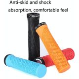 1 Pair WEST BIKING YP0804061 Bicycle Anti-Slip Shock Absorber Grip Mountain Bike Rubber Handlebar Cover(Orange)