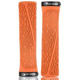 1 Pair WEST BIKING YP0804061 Bicycle Anti-Slip Shock Absorber Grip Mountain Bike Rubber Handlebar Cover(Orange)