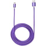 2m Woven Style Metal Head 84 Cores 8 Pin to USB 2.0 Data / Charger Cable  For iPhone X / iPhone 8 & 8 Plus / iPhone 7 & 7 Plus / iPhone 6 & 6s & 6 Plus & 6s Plus / iPad(Purple)
