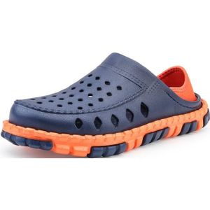 Zomer mannen sandalen holle slippers kust antislip strandschoenen  maat: 42 (blauw + oranje)