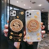 For iPhone 11 Pro Rotating Money More Relief Device Phone Case(Transparent)