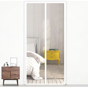 Magic Mesh Magnetic Mosquito-proof Screen Door Curtain  Size:210x100cm(White)