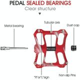 WEST BIKING YP0802080 Bicycle Aluminum Alloy Pedal Riding Foot Pedal Bicycle Accessories(Red)