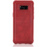 For Galaxy S8 Multifunctional Detachable Magnetic Horizontal Flip Leather Case with Card Slots & Holder & Wallet & Photo Frame(Red)
