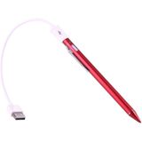 Universal Rechargeable Capacitive Touch Screen Stylus Pen with 2.3mm Superfine Metal Nib  For iPhone  iPad  Samsung  and Other Capacitive Touch Screen Smartphones or Tablet PC(Red)