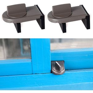 2 PCS Sliding Sash Stopper Cabinet Locks & Straps Doors Security Anti-theft Lock Window Door Baby Safety Lock