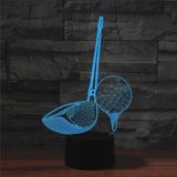 Golf vorm 3D kleurrijke LED Vision Lichttafel lamp  USB & batterij versie