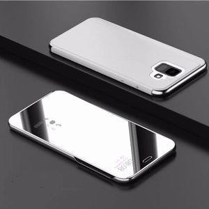 Electroplating Mirror Horizontal Flip Leather Case for Xiaomi Pocophone F1  with Holder(Silver)