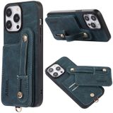 Voor iPhone 15 Pro ABEEL Litchi Texture Card Bag PU-telefoonhoes