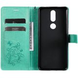 For Nokia 2.4 3D Butterflies Embossing Pattern Horizontal Flip Leather Case with Holder & Card Slot & Wallet(Green)