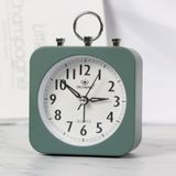 2 PCS Lazy Silent Small Alarm Clock Office Home Desktop Clock(Green)