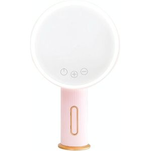 Smart LED Desktop Makeup Mirror with Fill Light  White Light (Pink)