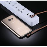1m 2.4A Output USB to Micro USB Double Elbow Design Nylon Weave Style Data Sync Charging Cable  FFor Samsung  Huawei  Xiaomi  HTC  LG  Sony  Lenovo and other Smartphones(Coffee)
