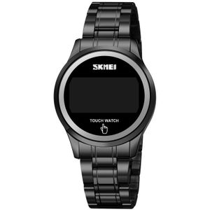 SKMEI 1737 Round Dial LED Digital Display Touch Luminous Electronic Watch(Black)