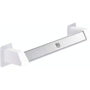 2 PCS Vilscijon Aluminum Alloy Wall Hanging Shelf Bathroom Toilet Slippers Towel Rack  Colour: Short Silver