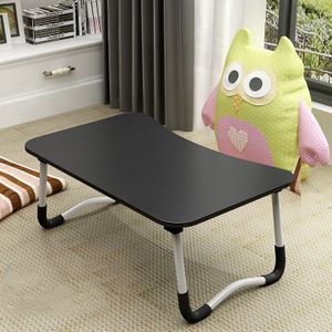 W-leg Type Adjustable Folding Portable Laptop Desk  with Non-slip Mat (Black)